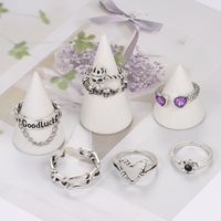 Ig Style Y2k Punk Round Alloy Wholesale Open Rings main image 1