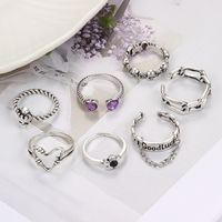 Ig Style Y2k Punk Round Alloy Wholesale Open Rings main image 4