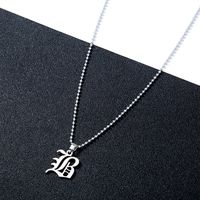 Casual Simple Style Letter Stainless Steel Men's Pendant Necklace main image 7