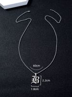 Casual Simple Style Letter Stainless Steel Men's Pendant Necklace main image 2