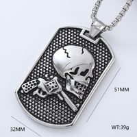 Hip-Hop Punk Skull 304 Stainless Steel No Inlaid Women's main image 3