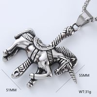 Punk Streetwear Owl Horse 304 Stainless Steel No Inlaid Men'S main image 6