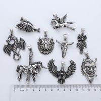 Punk Streetwear Owl Horse 304 Stainless Steel No Inlaid Men'S main image 7