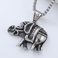 Hip-Hop Streetwear Cool Style Lion Elephant 304 Stainless Steel No Inlaid Men'S main image 6