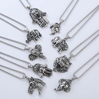 Hip-Hop Streetwear Cool Style Lion Elephant 304 Stainless Steel No Inlaid Men'S main image 5