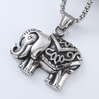Hip-Hop Streetwear Cool Style Lion Elephant 304 Stainless Steel No Inlaid Men'S sku image 1