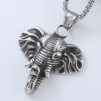 Hip-Hop Streetwear Cool Style Lion Elephant 304 Stainless Steel No Inlaid Men'S sku image 2