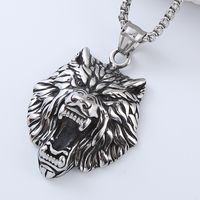 Hip-Hop Streetwear Cool Style Lion Elephant 304 Stainless Steel No Inlaid Men'S sku image 3