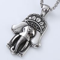 Hip-Hop Streetwear Cool Style Lion Elephant 304 Stainless Steel No Inlaid Men'S sku image 4