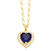 Elegant Lady Simple Style Heart Shape Stainless Steel Copper 18k Gold Plated Zircon Pendant Necklace In Bulk main image 4