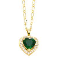 Elegant Lady Simple Style Heart Shape Stainless Steel Copper 18k Gold Plated Zircon Pendant Necklace In Bulk main image 5