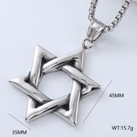 Punk Cool Style Star Stainless Steel Men's Necklace Pendant main image 2