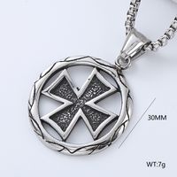 Punk Style Cool Star Acier Inoxydable Hommes Collier Pendentif sku image 5