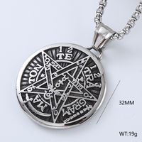 Punk Cool Style Star Stainless Steel Men's Necklace Pendant sku image 4
