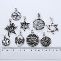Punk Cool Style Star Stainless Steel Men's Necklace Pendant main image 7