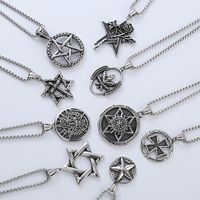 Punk Cool Style Star Stainless Steel Men's Necklace Pendant main image 8