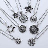 Punk Cool Style Star Stainless Steel Men's Necklace Pendant main image 9