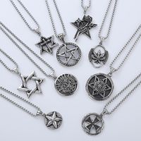 Punk Style Cool Star Acier Inoxydable Hommes Collier Pendentif main image 9