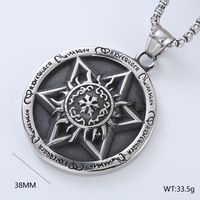 Punk Cool Style Star Stainless Steel Men's Necklace Pendant sku image 1