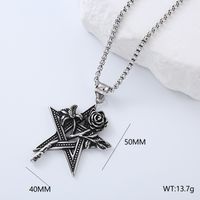 Punk Style Cool Star Acier Inoxydable Hommes Collier Pendentif sku image 3