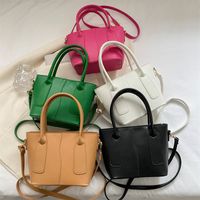Women's Pu Leather Solid Color Basic Streetwear Bucket Zipper Shoulder Bag Crossbody Bag Bucket Bag main image 1