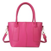 Women's Pu Leather Solid Color Basic Streetwear Bucket Zipper Shoulder Bag Crossbody Bag Bucket Bag sku image 3