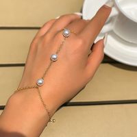 Vacation Simple Style Solid Color Imitation Pearl Copper Wholesale Bracelets main image 5