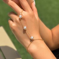 Vacation Simple Style Solid Color Imitation Pearl Copper Wholesale Bracelets main image 1