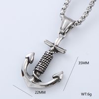 Punk Cool Style Anchor 304 Stainless Steel No Inlaid Men'S sku image 2