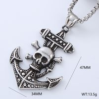 Punk Cool Style Anchor 304 Stainless Steel No Inlaid Men'S sku image 1