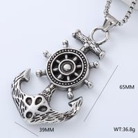 Punk Cool Style Anchor 304 Stainless Steel No Inlaid Men'S main image 2