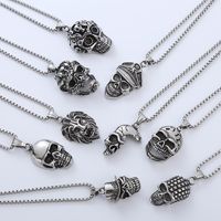 Punk Streetwear Cool Style Skull 304 Stainless Steel No Inlaid Men'S Necklace Pendant main image 6