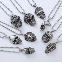 Punk Streetwear Cool Style Skull 304 Stainless Steel No Inlaid Men'S Necklace Pendant main image 7