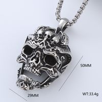 Punk Streetwear Cool Style Skull 304 Stainless Steel No Inlaid Men'S Necklace Pendant main image 5