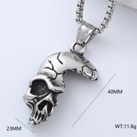 Punk Streetwear Cool Style Skull 304 Stainless Steel No Inlaid Men'S Necklace Pendant main image 2