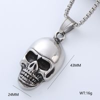 Punk Streetwear Cool Style Skull 304 Stainless Steel No Inlaid Men'S Necklace Pendant main image 4