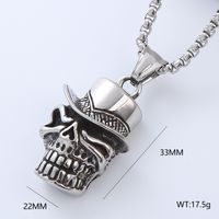 Punk Streetwear Cool Style Skull 304 Stainless Steel No Inlaid Men'S Necklace Pendant sku image 1