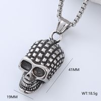 Punk Streetwear Cool Style Skull 304 Stainless Steel No Inlaid Men'S Necklace Pendant sku image 3