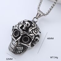 Punk Streetwear Cool Style Skull 304 Stainless Steel No Inlaid Men'S Necklace Pendant sku image 4