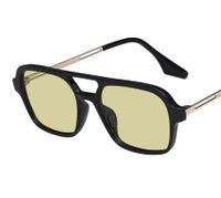 Fashion Simple Double Beam Hollow Sunglasses sku image 6