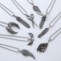 Streetwear Cool Style Wings 304 Stainless Steel No Inlaid Men'S Necklace Pendant main image 6