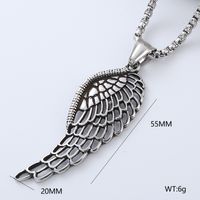Streetwear Cool Style Wings 304 Stainless Steel No Inlaid Men'S Necklace Pendant main image 2