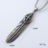 Streetwear Cool Style Wings 304 Stainless Steel No Inlaid Men'S Necklace Pendant sku image 5