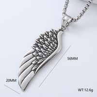 Streetwear Cool Style Wings 304 Stainless Steel No Inlaid Men'S Necklace Pendant sku image 6