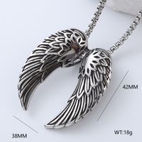 Streetwear Cool Style Wings 304 Stainless Steel No Inlaid Men'S Necklace Pendant sku image 7