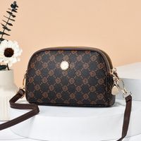 Women's Small All Seasons Pu Leather Plaid Classic Style Square Zipper Shoulder Bag main image 3