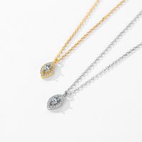 Simple Style Eye Sterling Silver Plating Zircon 14k Gold Plated Pendant Necklace main image 1