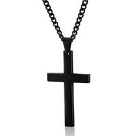 Retro Simple Style Cross Stainless Steel Plating Pendant Necklace sku image 3