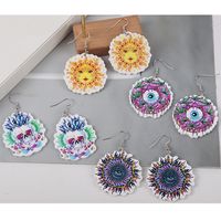 1 Pair Retro Punk Sun Eye Skull Arylic Ear Hook main image 1