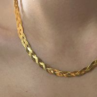 Einfacher Stil Einfarbig Titan Stahl Überzug Vergoldet Halskette main image 2